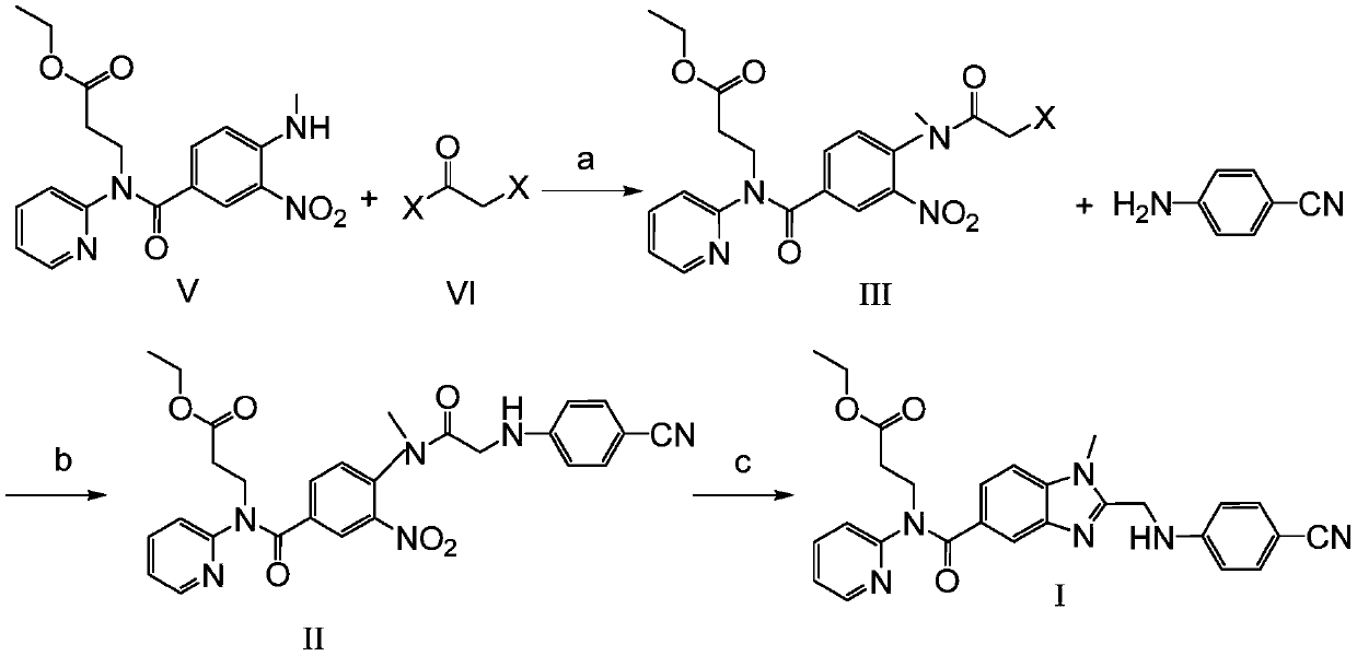 Preparation method of dabigatran intermediate