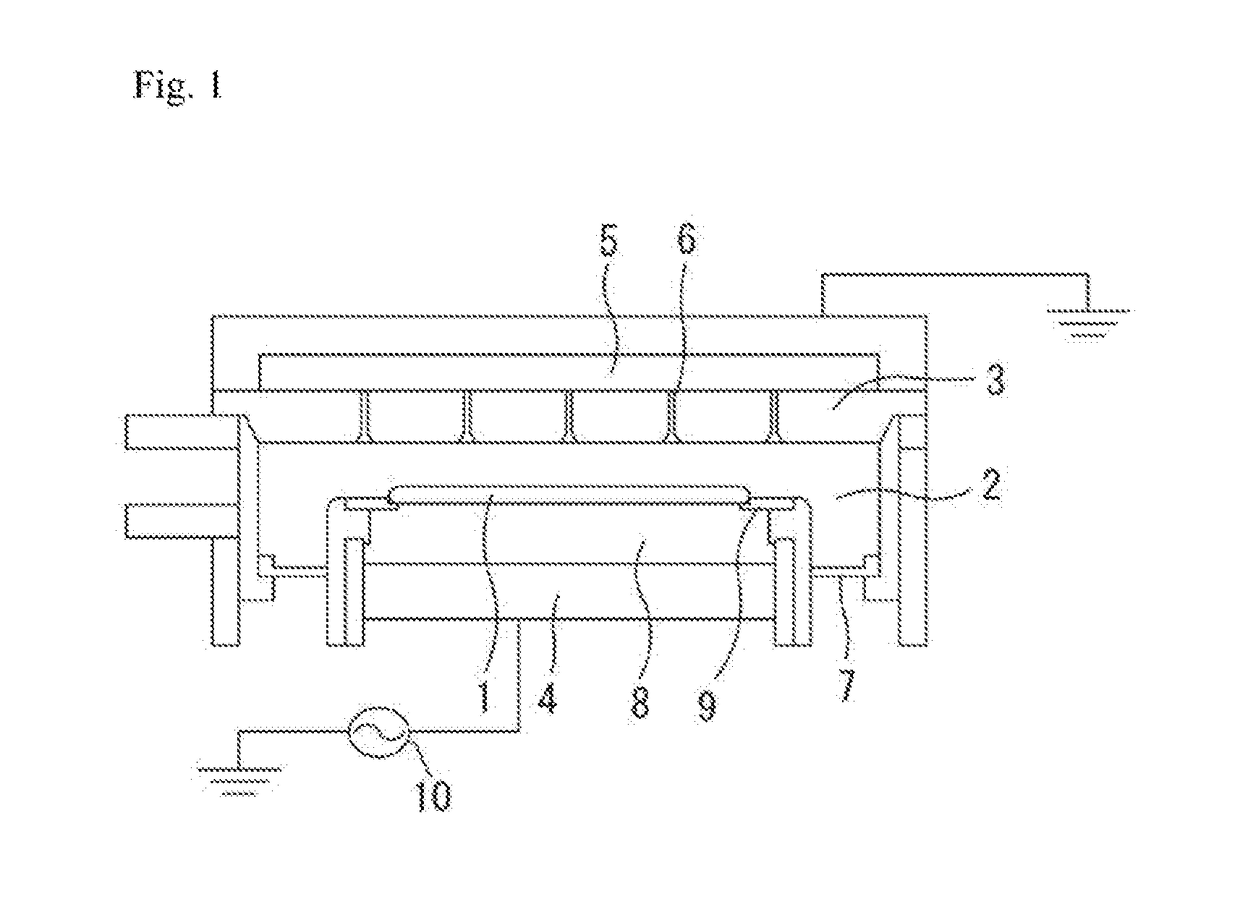 Silicon carbide member for plasma processing apparatus, and production method therefor