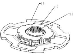 Automobile clutch disc integrated with three vibration dampers