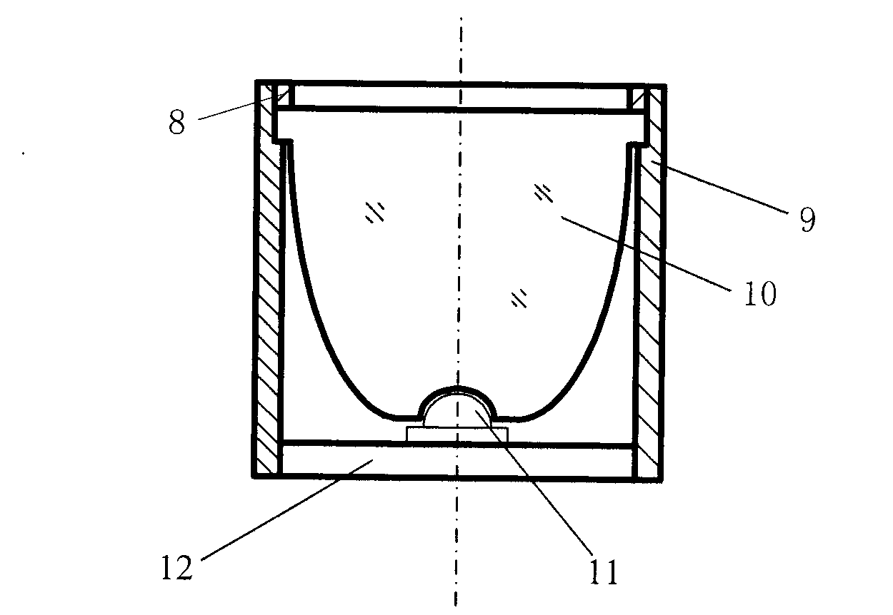 LED excited solar cell photoluminescence detection device