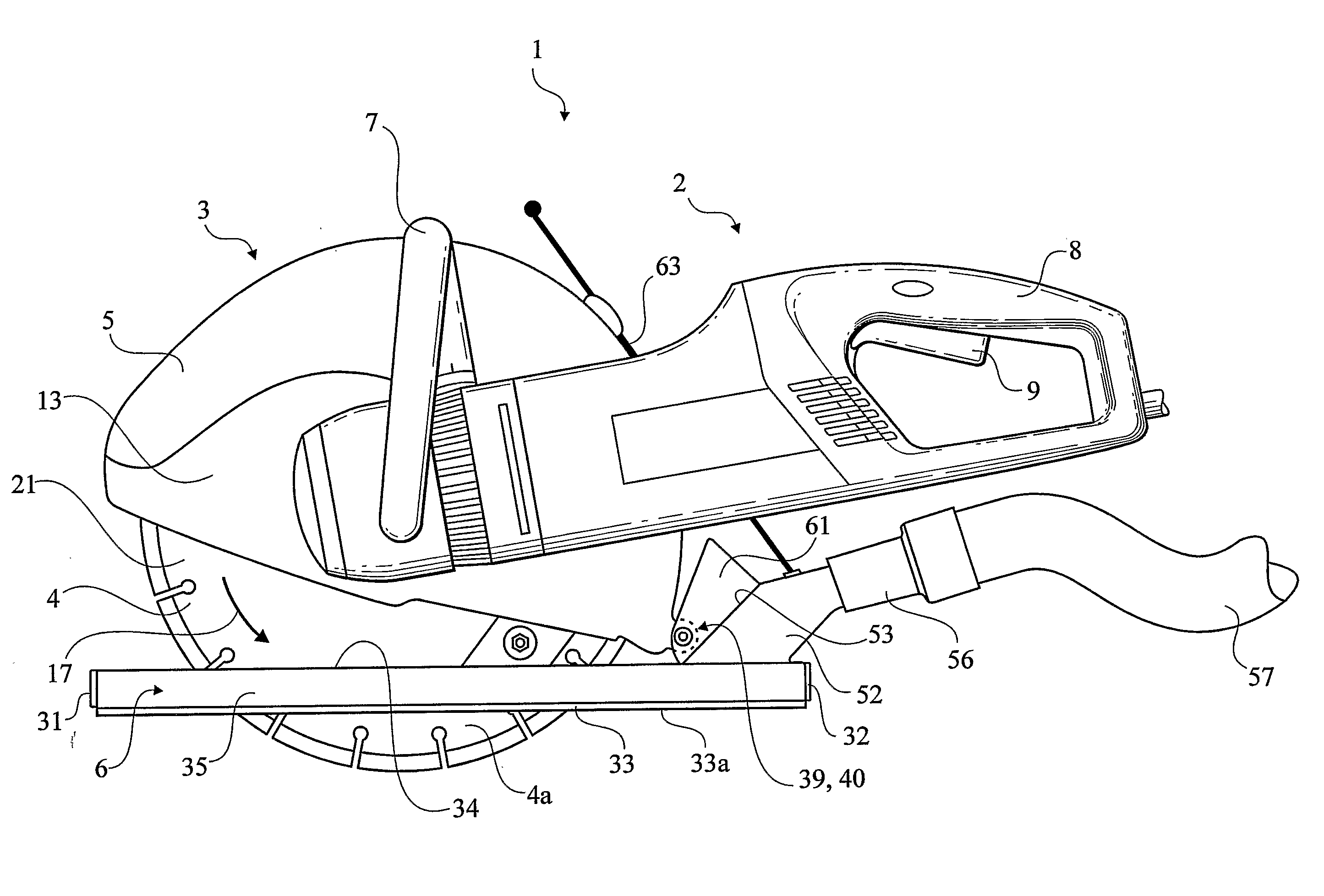 Cutting and Dust Collecting Assembly and Working Machine with Such Assembly
