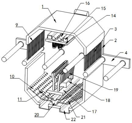 A high-efficiency shot blasting machine using electromagnetic drive