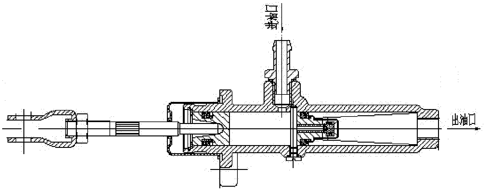 Clutch manipulation cylinder of engineering mechanical braking system