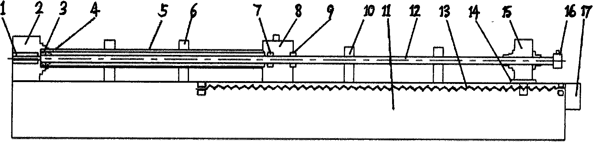 Deep borehole drawing-boring machine tool