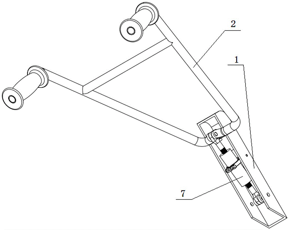 A micro tillage machine handrail height adjustment mechanism