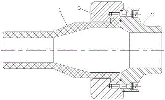 Nozzle connection structure, arc extinguish chamber using the same and breaker using the same