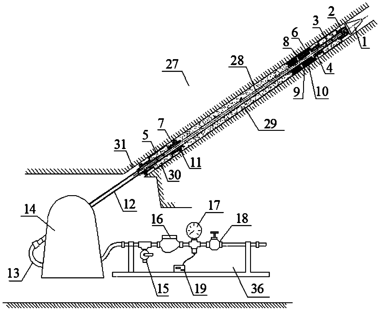 Hierarchical depressurization drilling fissure detection system