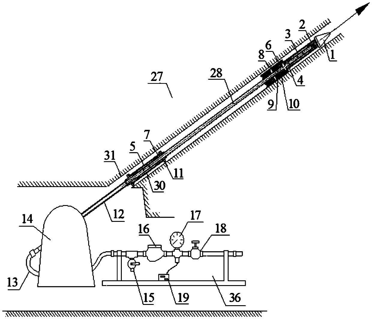 Hierarchical depressurization drilling fissure detection system