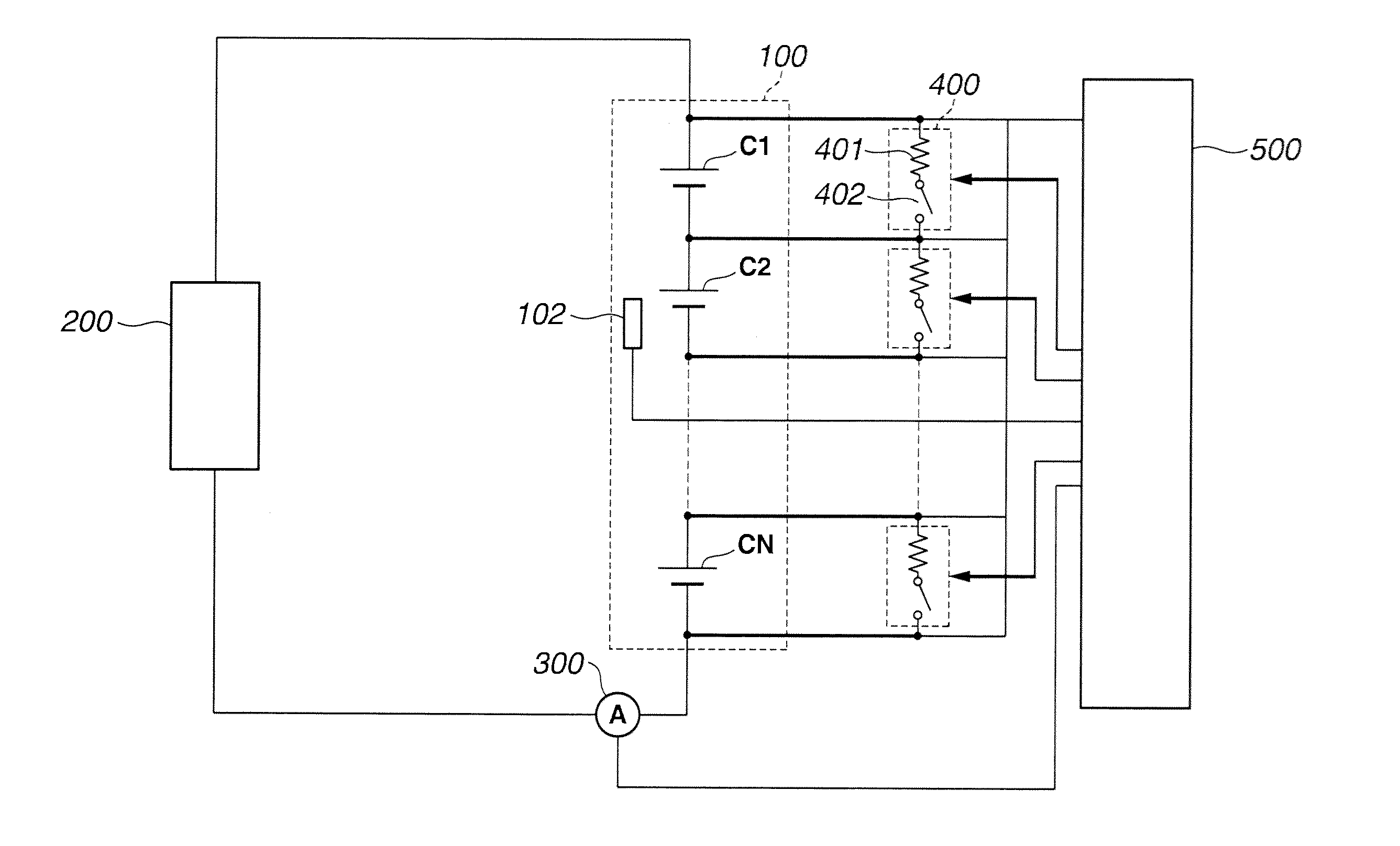 Device for controlling assembled battery