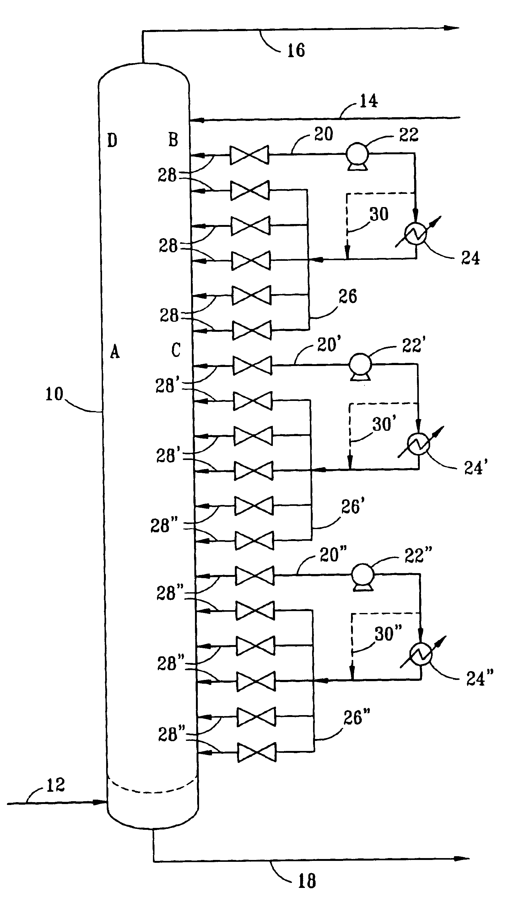 Method and system for increasing the absorption selectivity of H2S from a gas containing CO2 and H2S