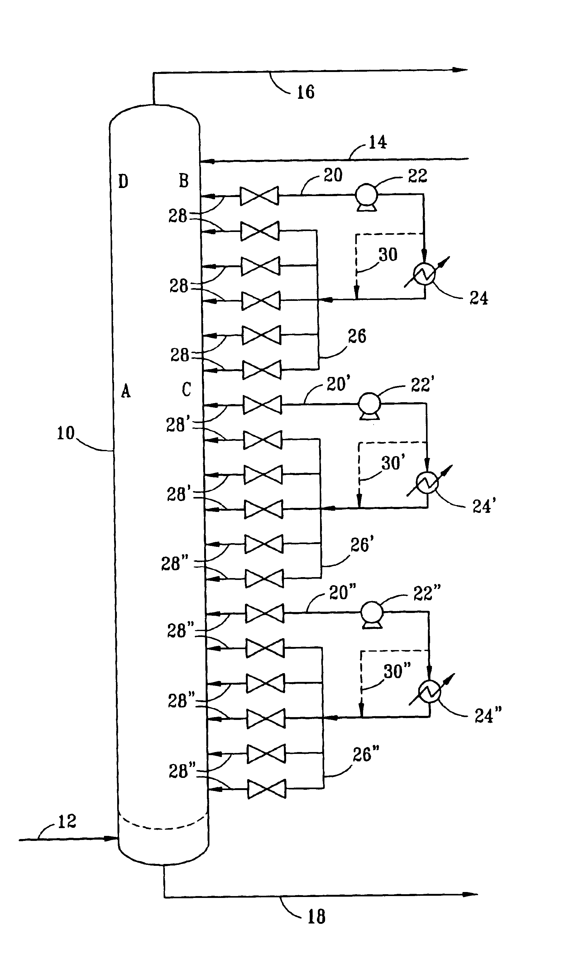 Method and system for increasing the absorption selectivity of H2S from a gas containing CO2 and H2S