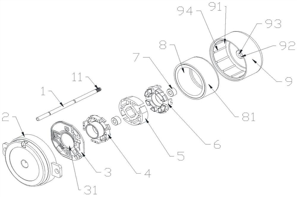 Direct-current outer rotor water fetching motor bracket and motor