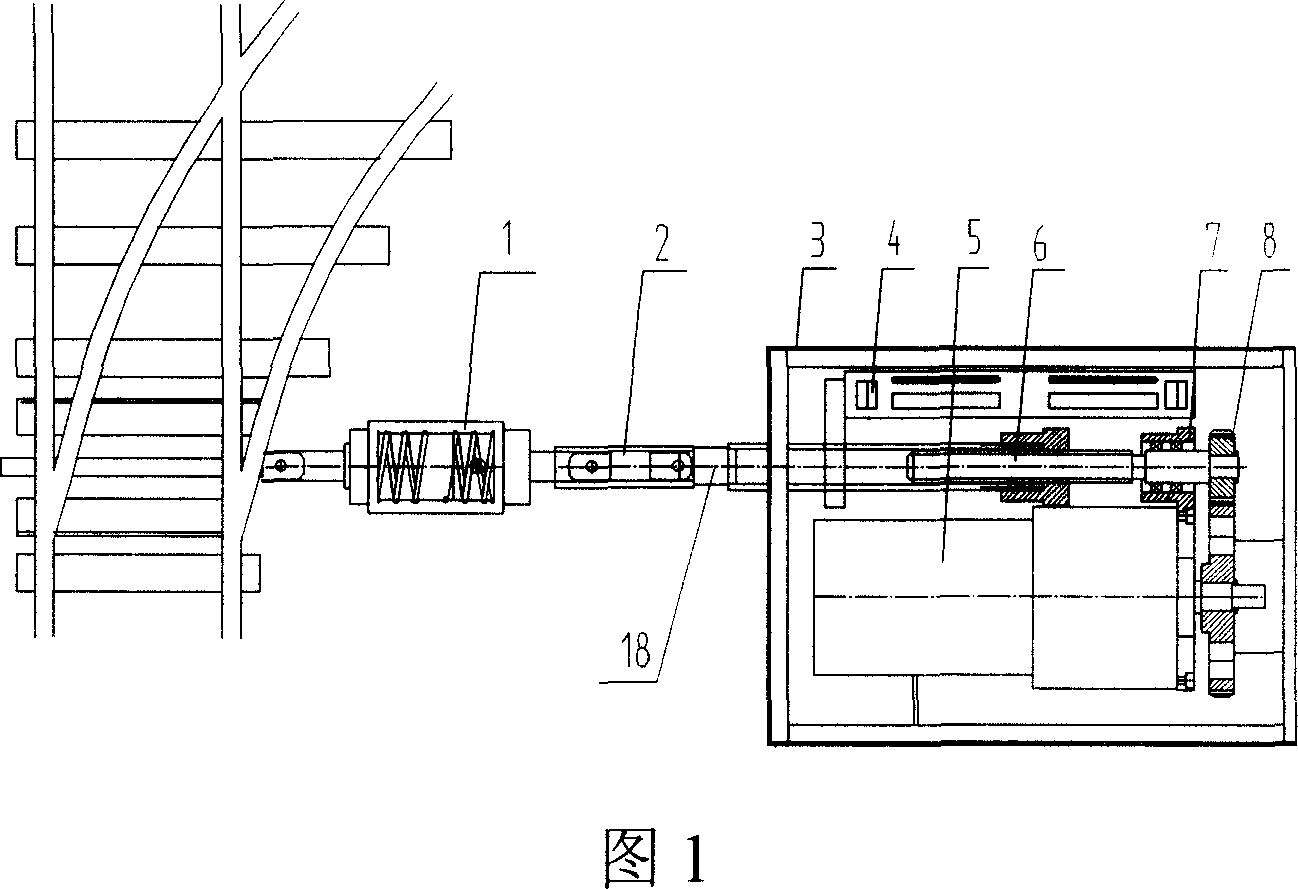 Rail switching device for electric control switch