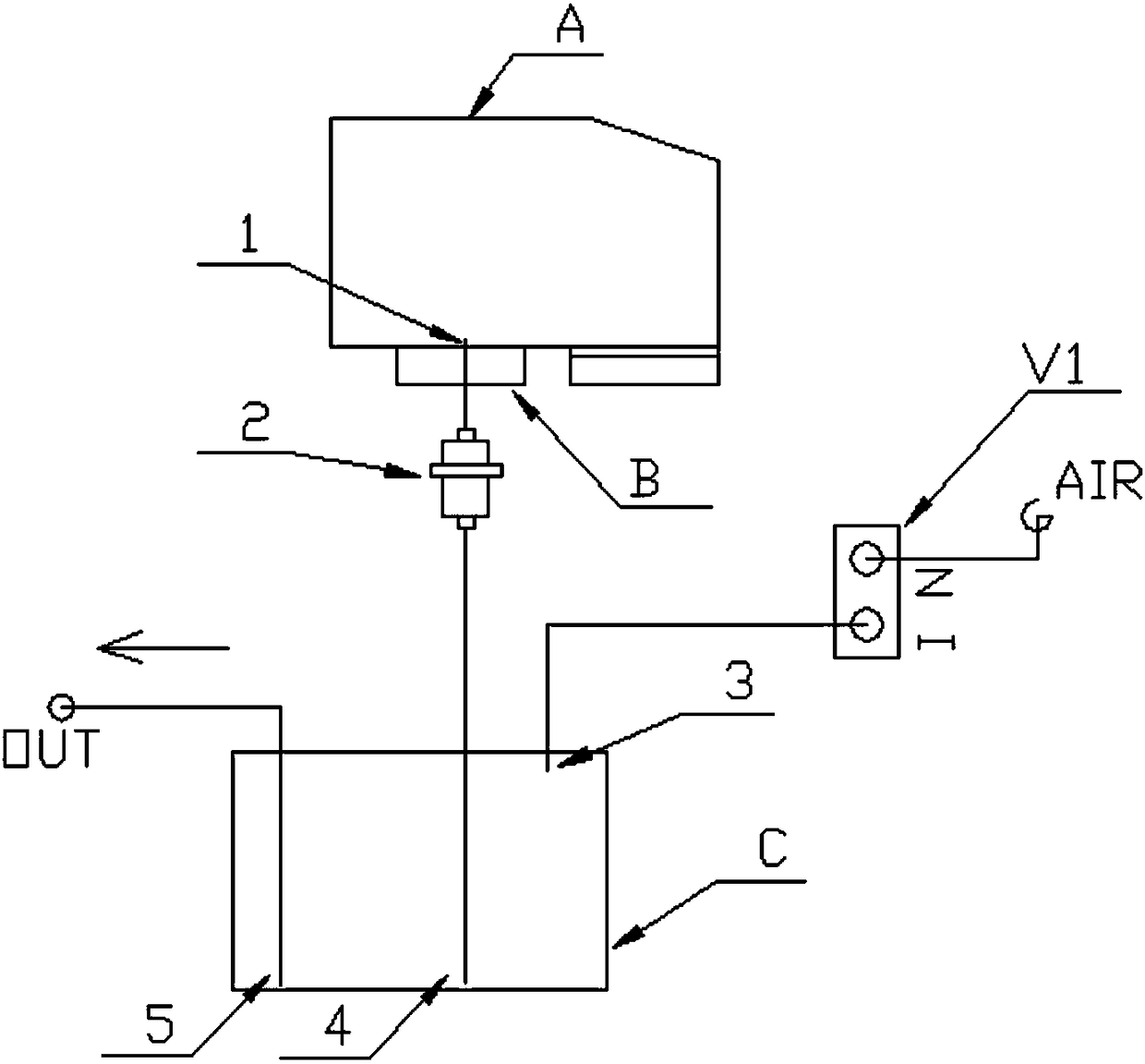 Air pressure balancing device and method for ink cartridge of inkjet printer