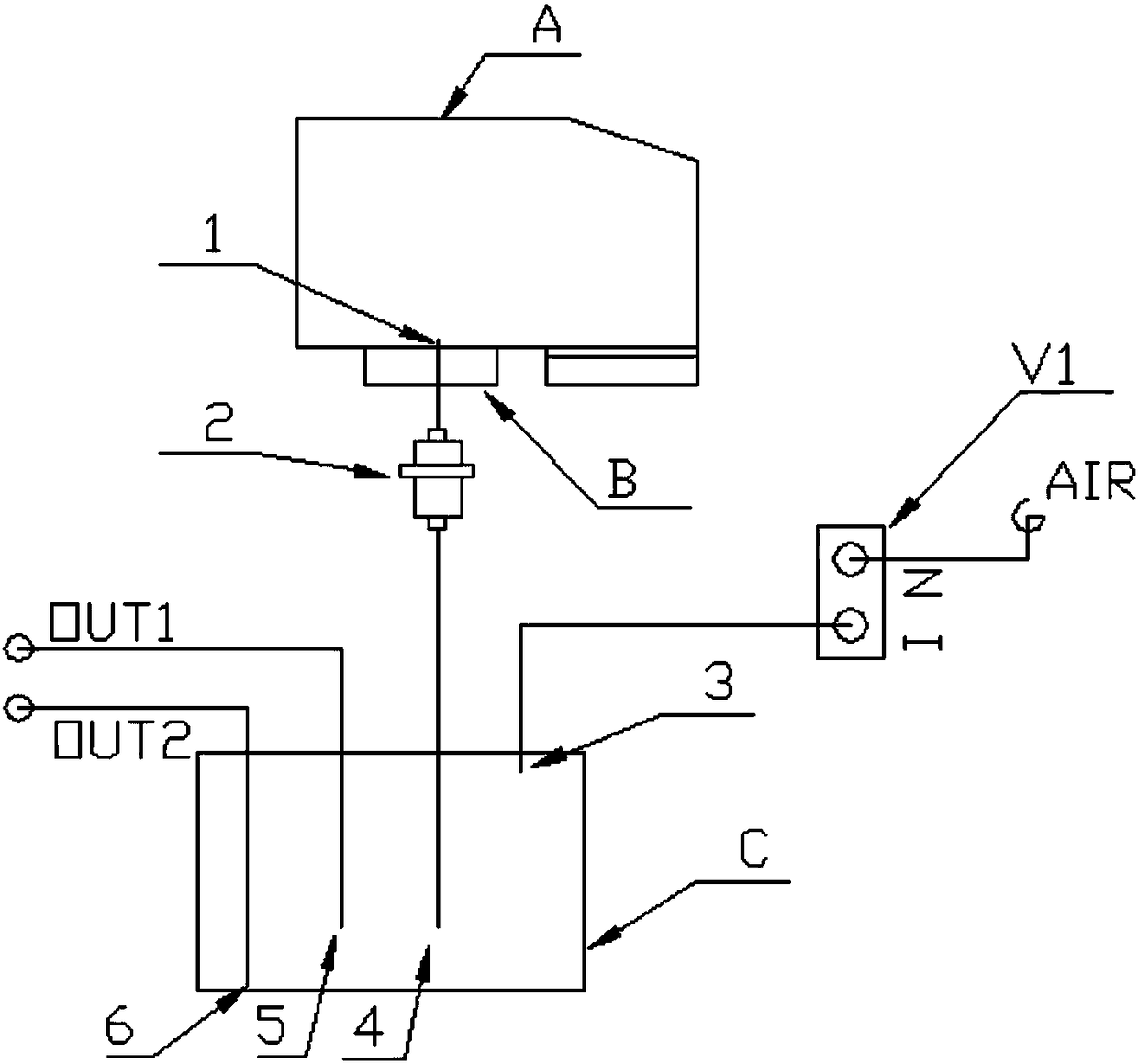 Air pressure balancing device and method for ink cartridge of inkjet printer