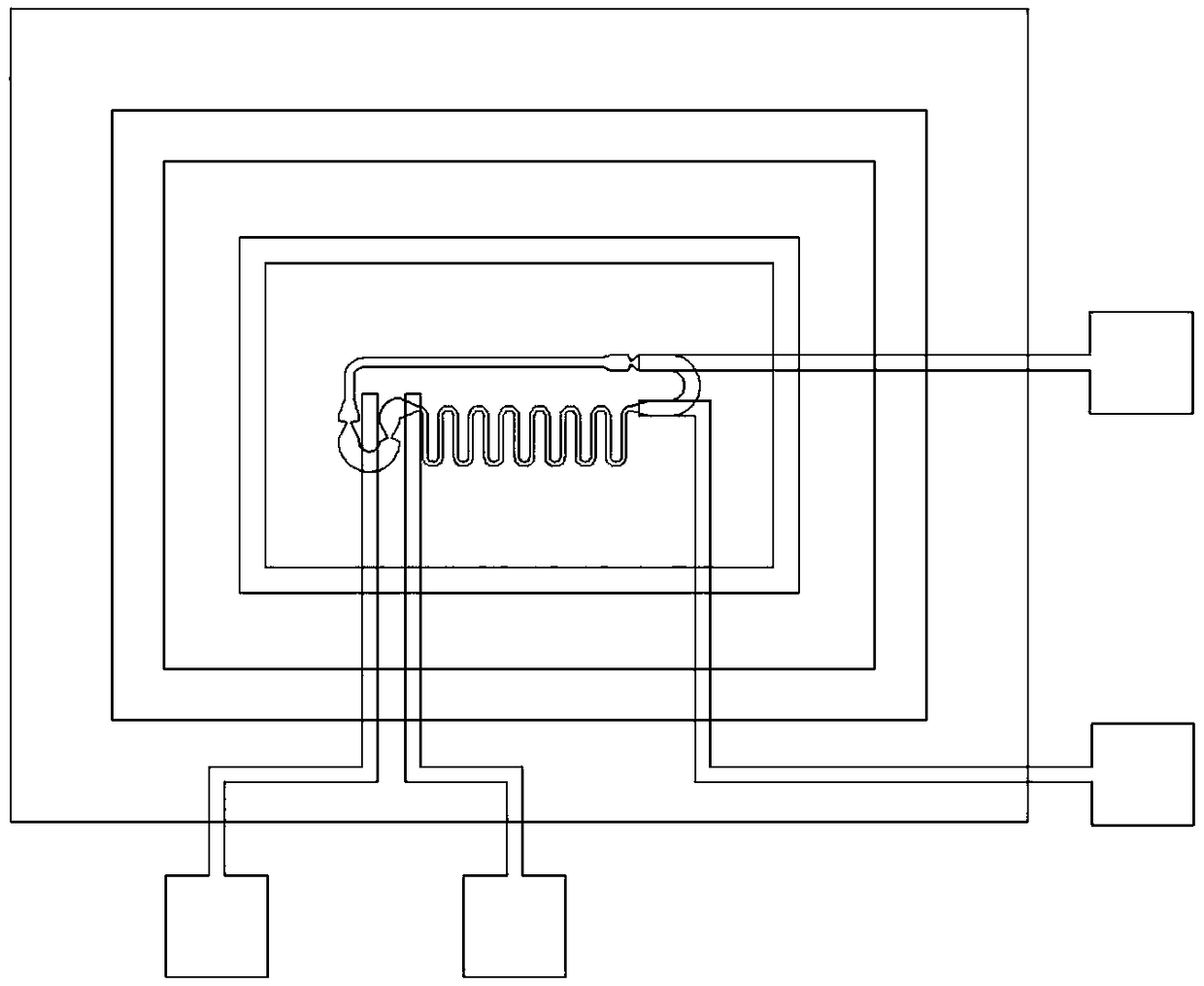 Time-delay inertial microfluidic power connection switch