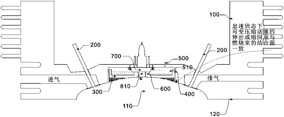 Variable compression piston