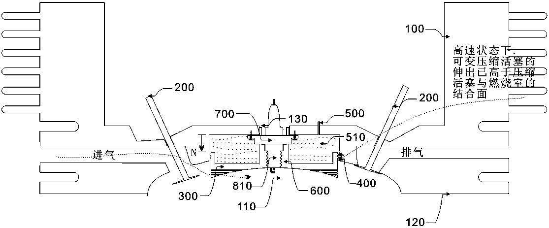 Variable compression piston