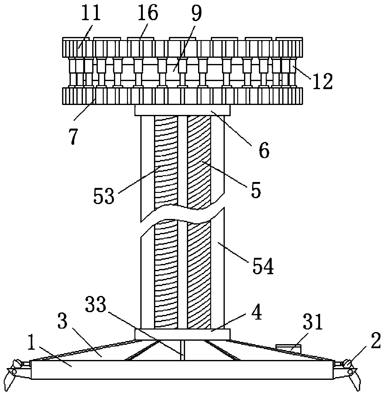 Building engineering early-dismantling support device convenient to install