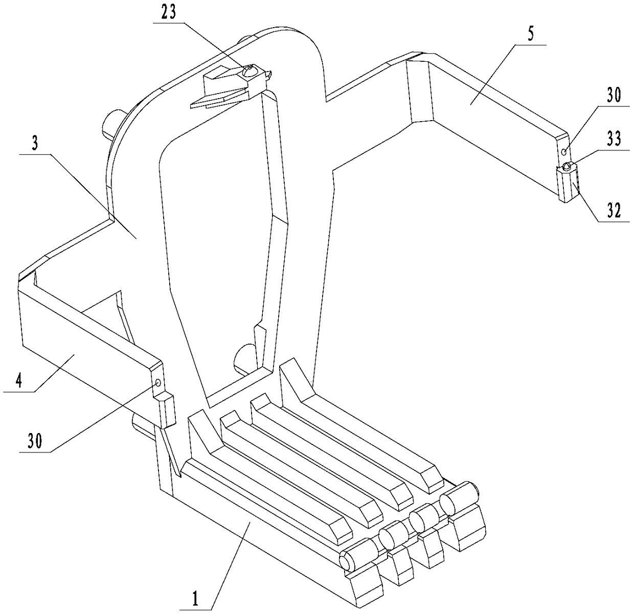 External-mounted spare tire quick-changing device and spare tire loading and unloading method