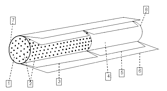 Aromatized composite particle filter stick and production method thereof