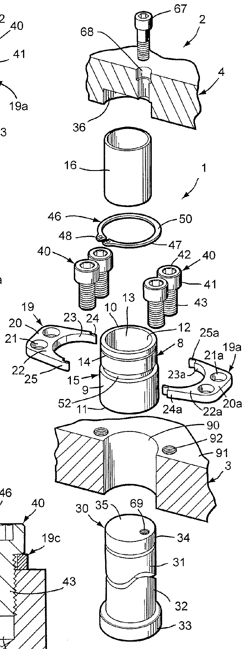 Guided keeper assembly and method for metal forming dies