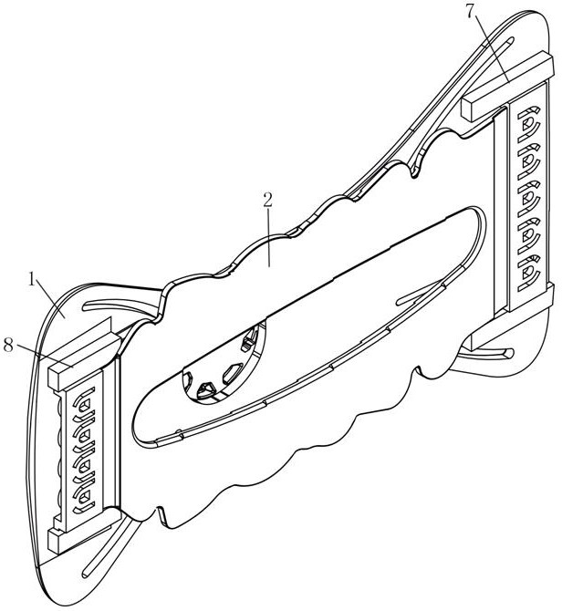 Supporting plate for nursing apparatus