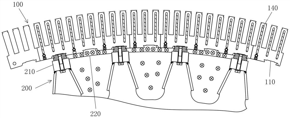 Stator assembly and motor with the stator assembly