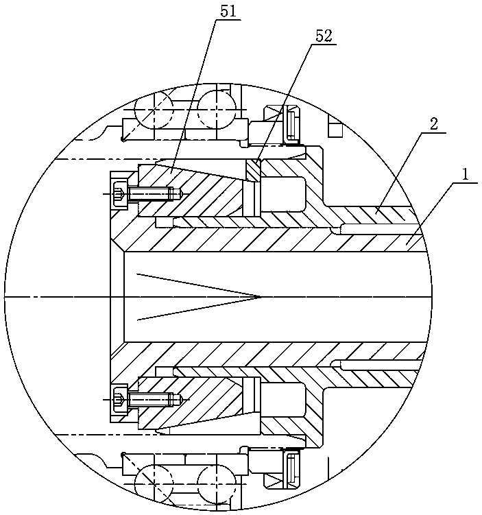 Circumferential tooth gap measuring and coloring positioning device for bevel gear pair