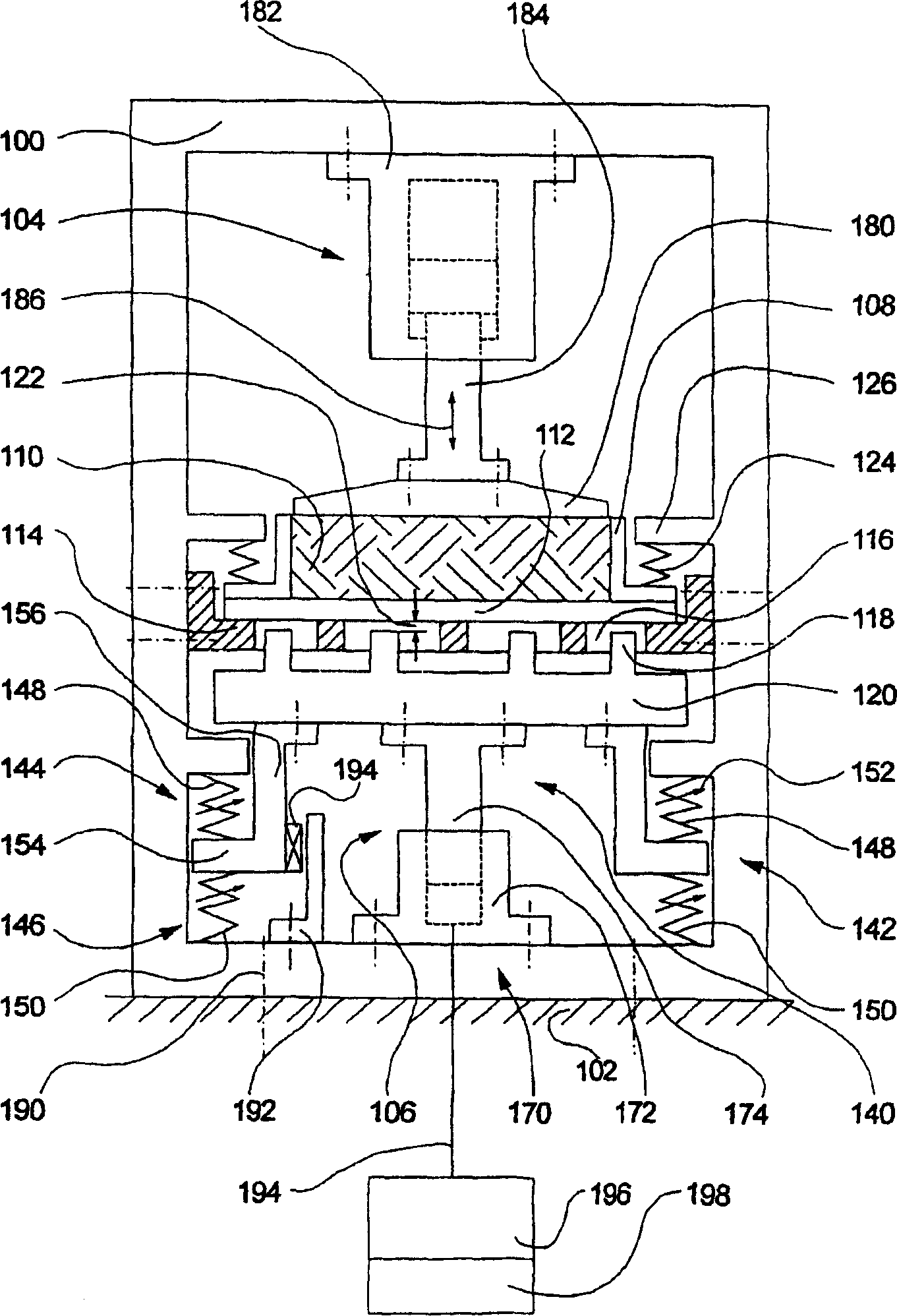 Compaction device for compacting moulded bodies from granular substances and method thereof