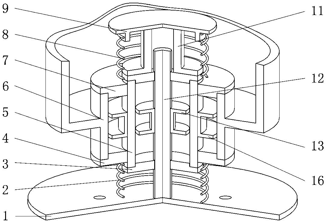 Double spring magnetorheological shock absorber