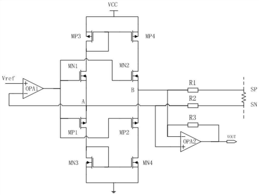 Current detection amplifier circuit with wide input common-mode voltage range