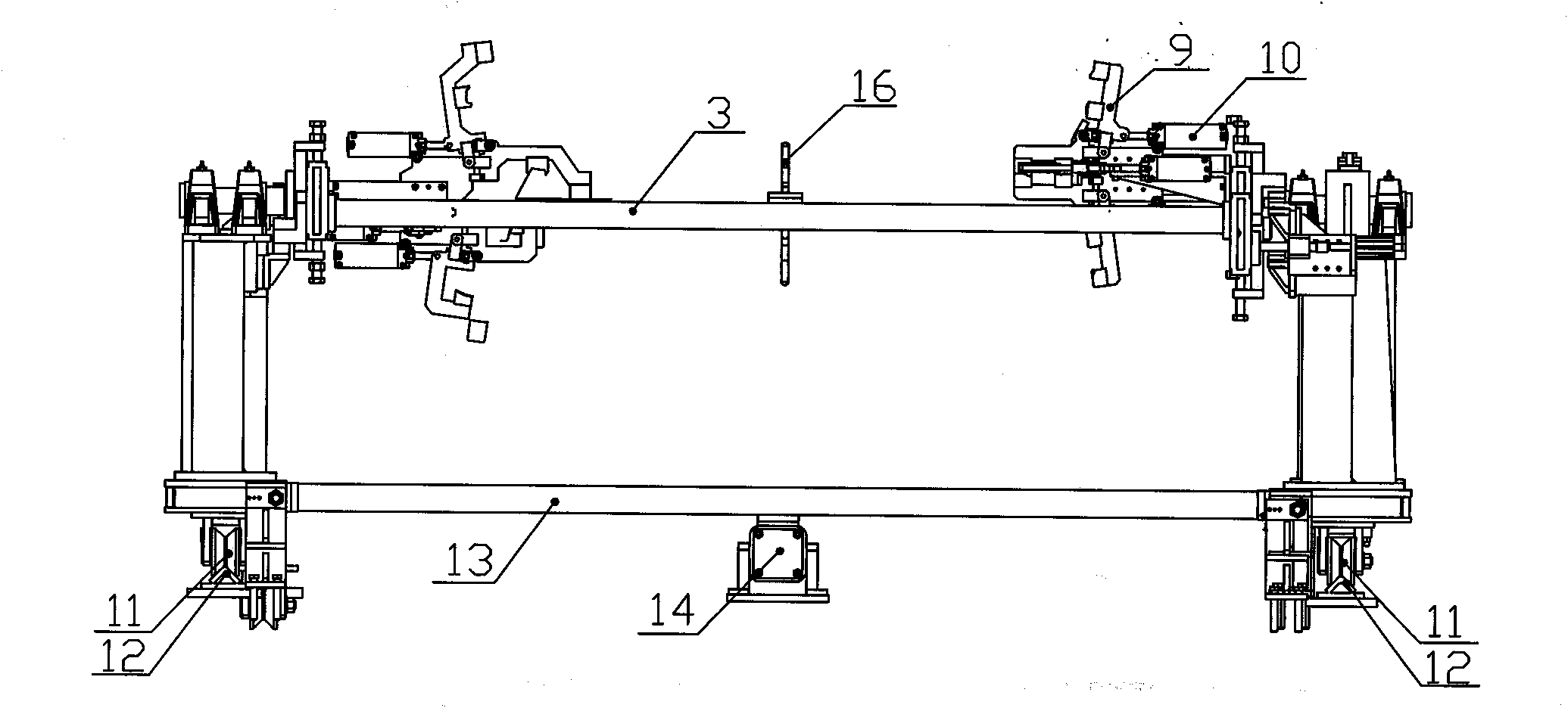 Automatic axial turnover mechanism for fixtures