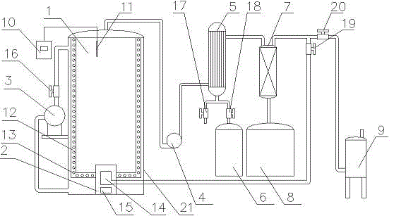 Device for producing wood charcoal and recovering wood vinegar and wood tar