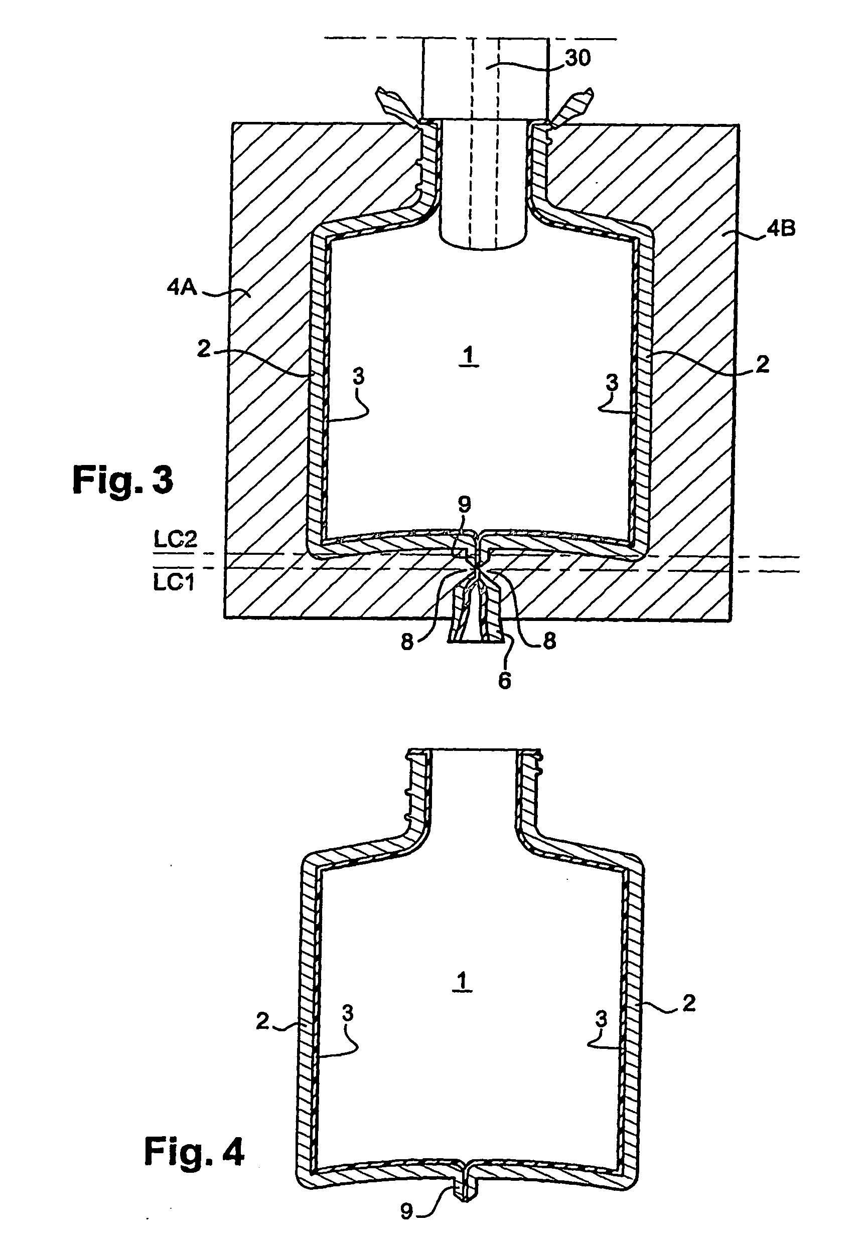 Method for carrying out ventilation in a multi-walled container