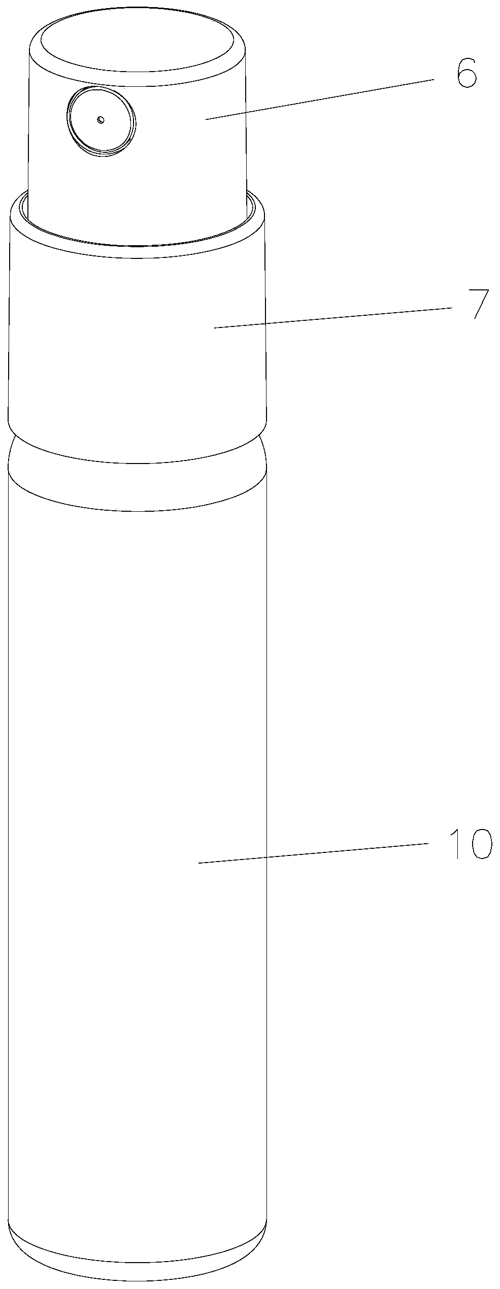 Mini perfume pump structure with external spring