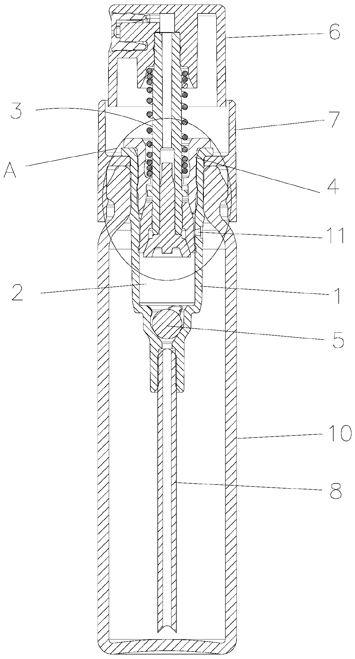 Mini perfume pump structure with external spring