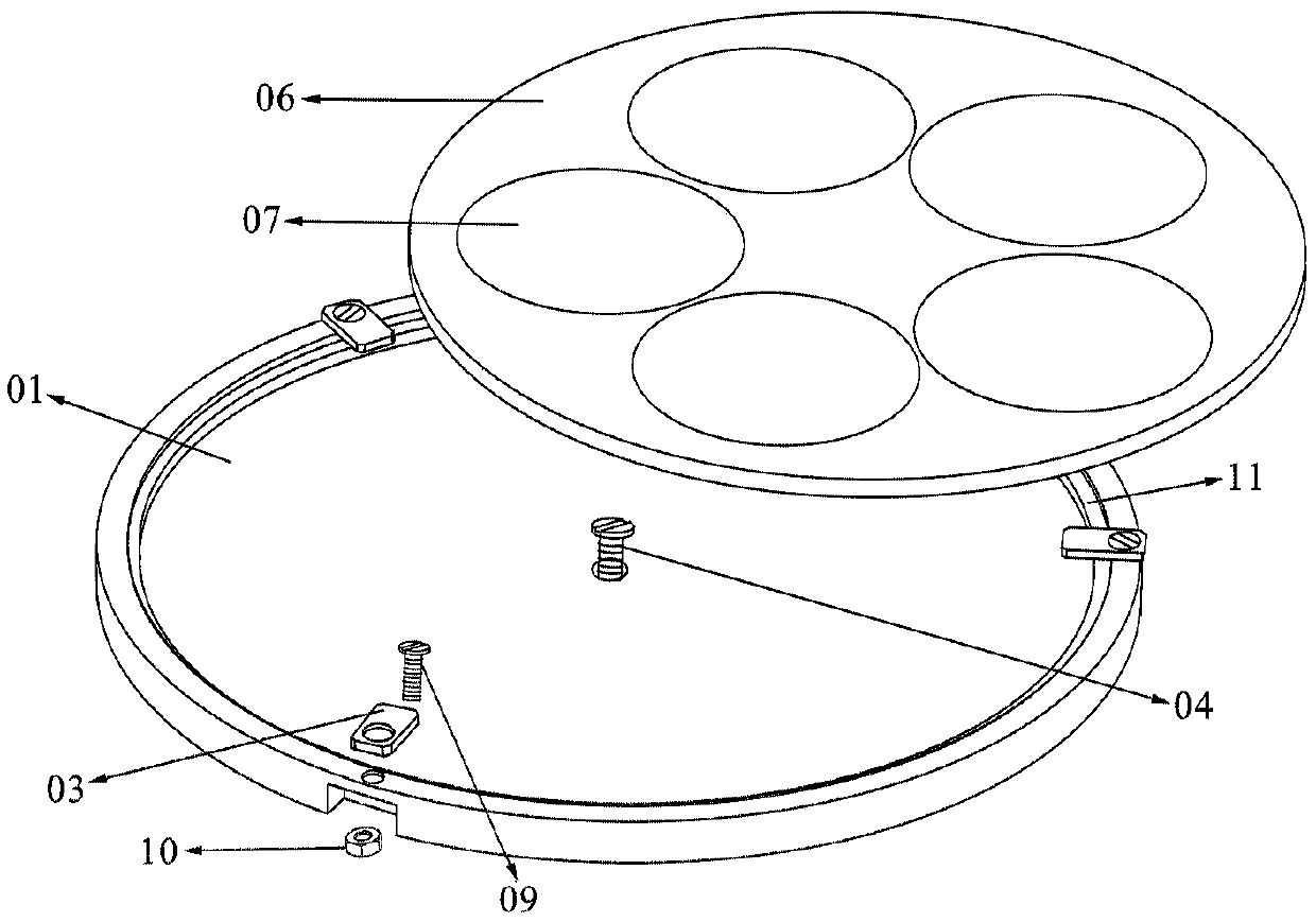 Tray supporting and fixing device