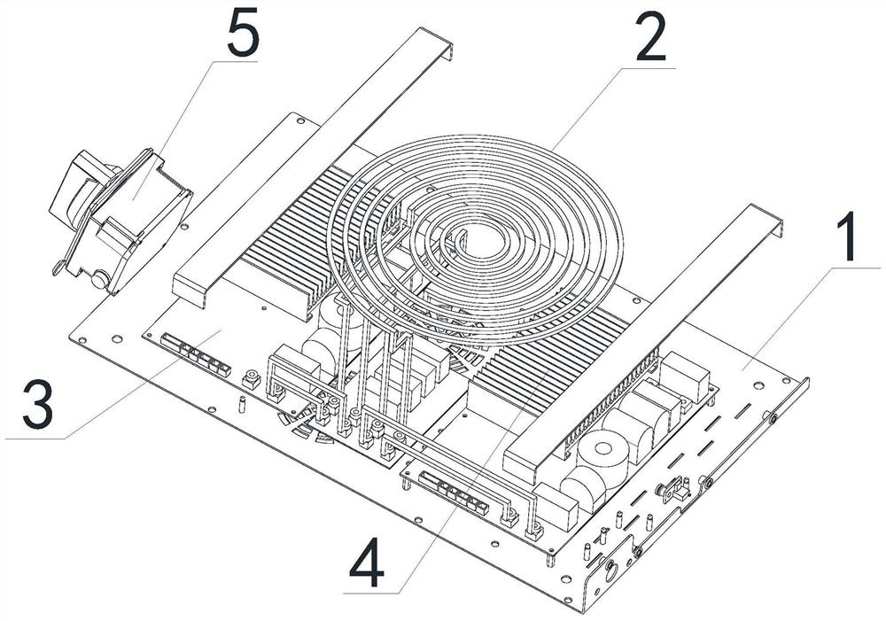 A single-coil induction cooker that can use thermal radiation energy and electromagnetic induction energy at the same time