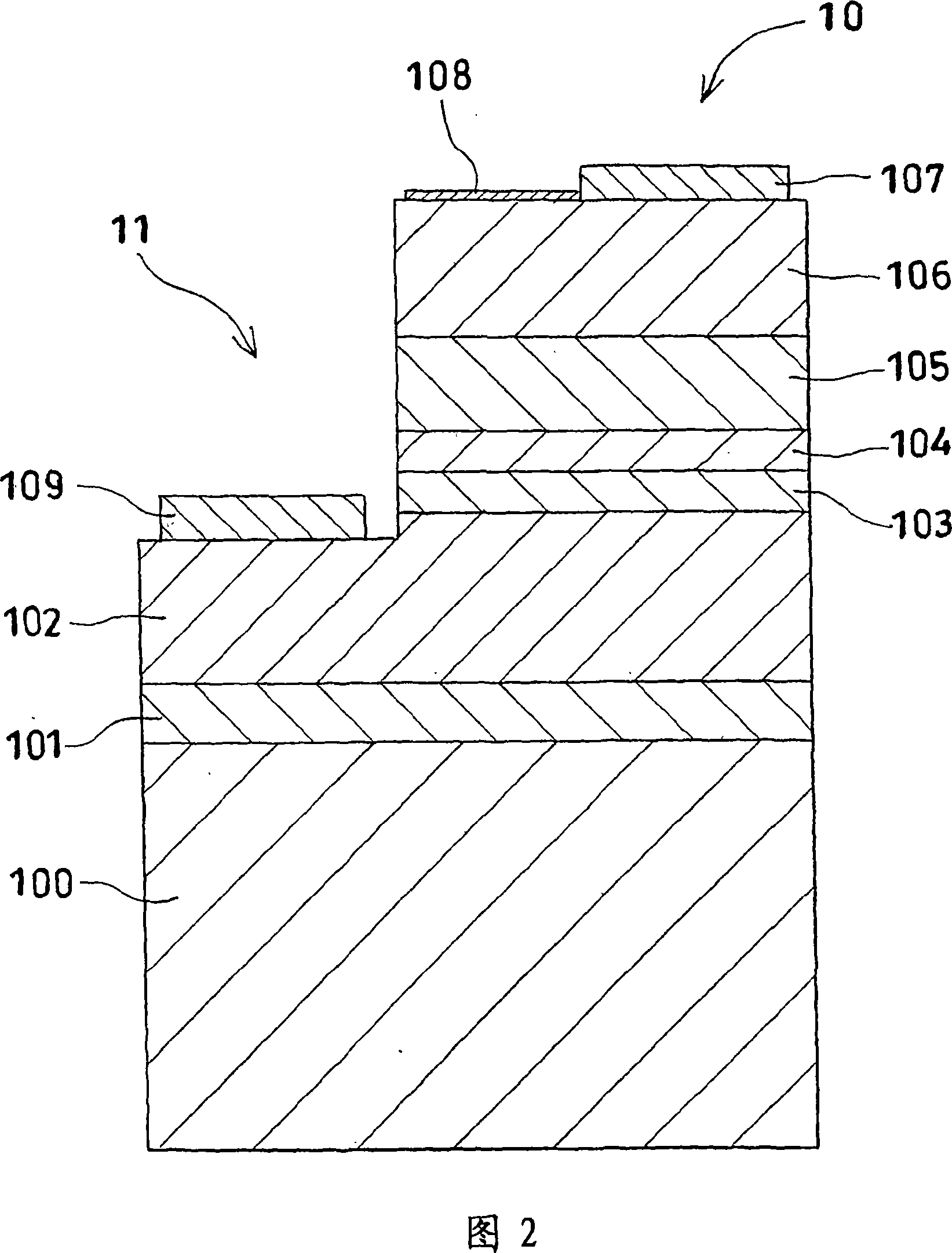 P-N junction-type compoud semiconductor light-emitting diode