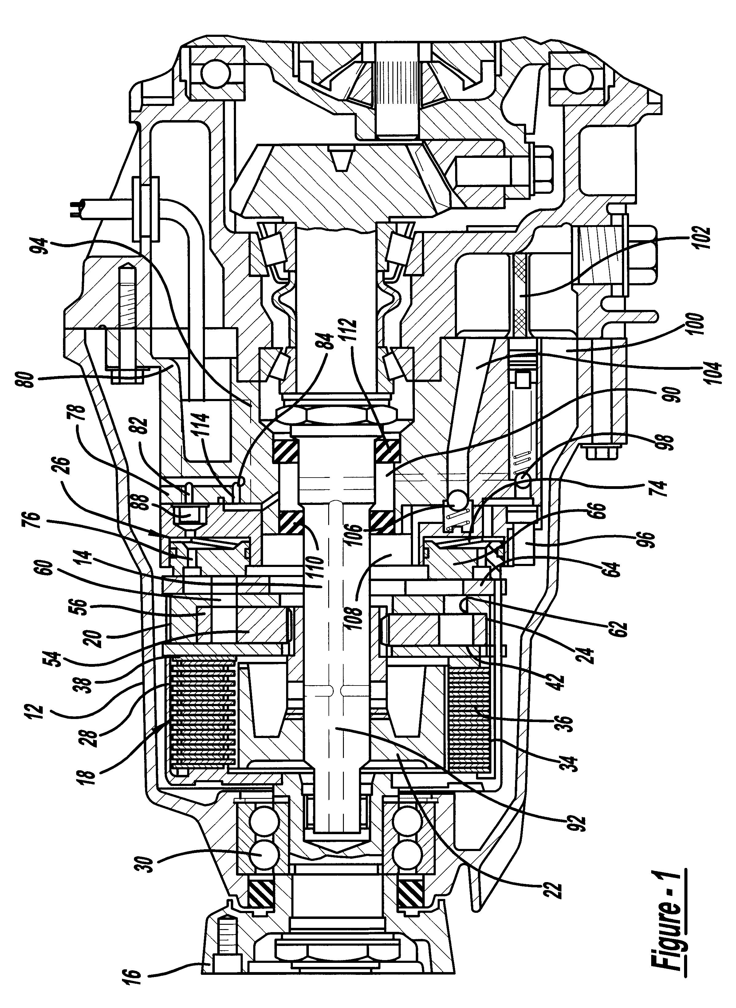 Externally controlled hydraulic torque transfer device
