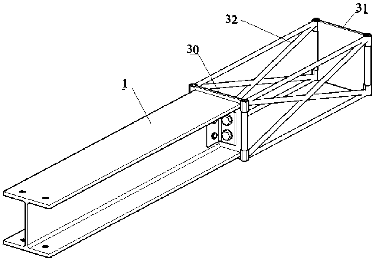Connection structure for combined wall-light steel frame hybrid house