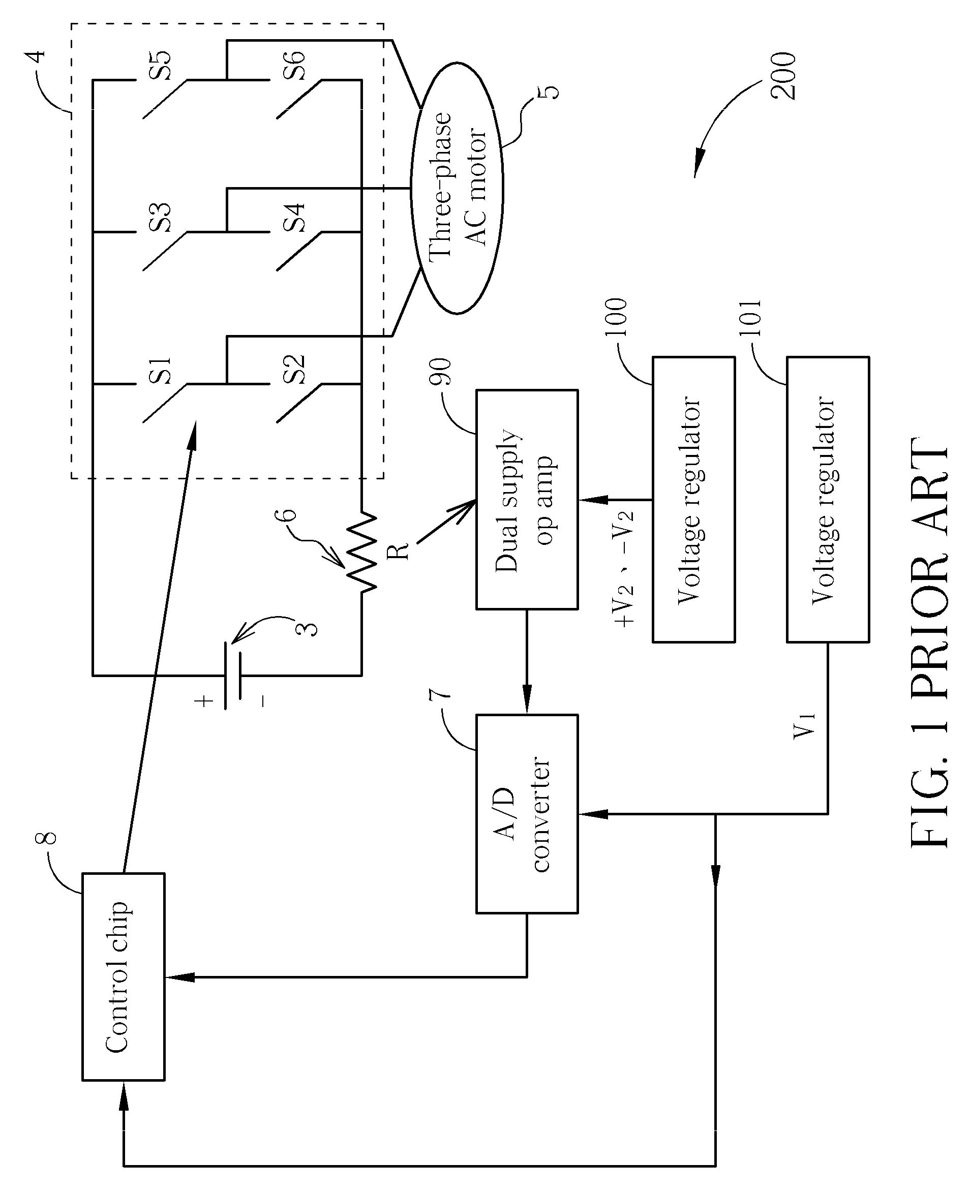 To Obtain the Three-Phase Current via adjusting width of pulses with Single DC-Link Current Sensor