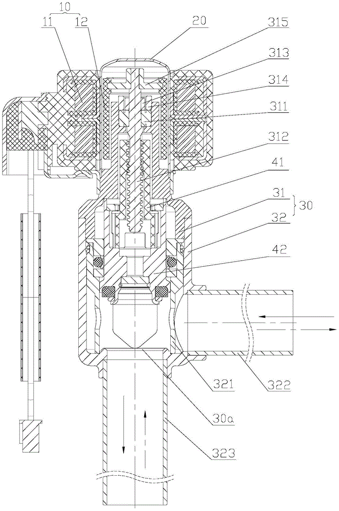 Direct-acting type electric valve