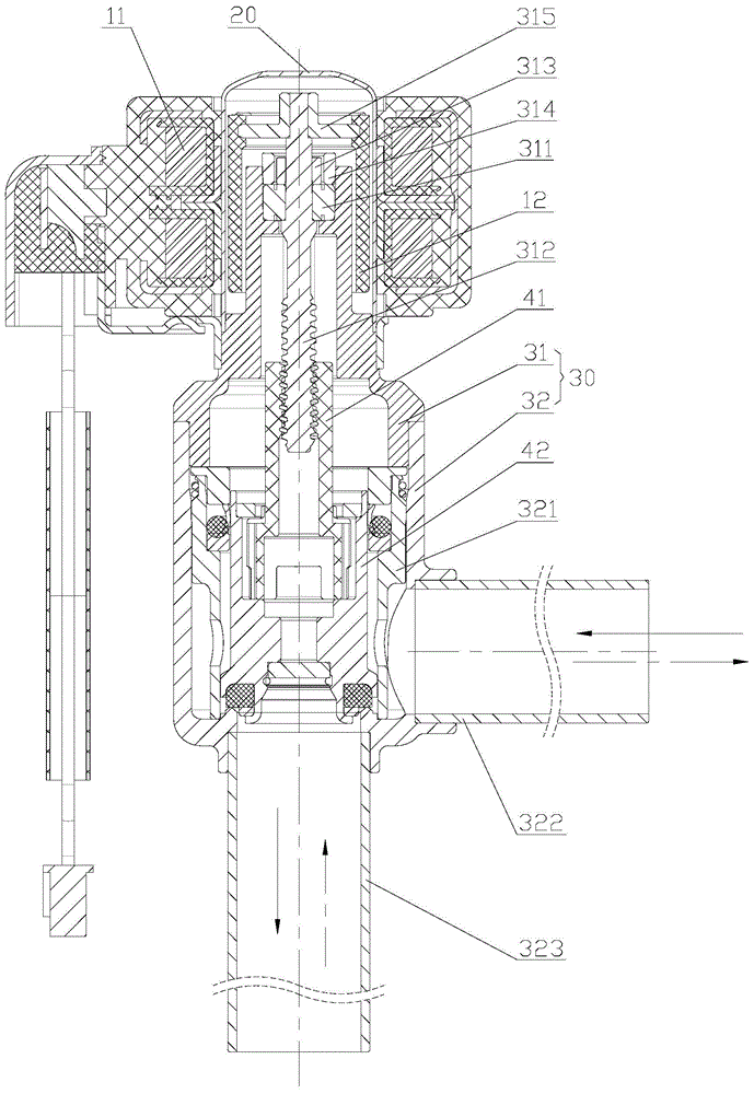 Direct-acting type electric valve