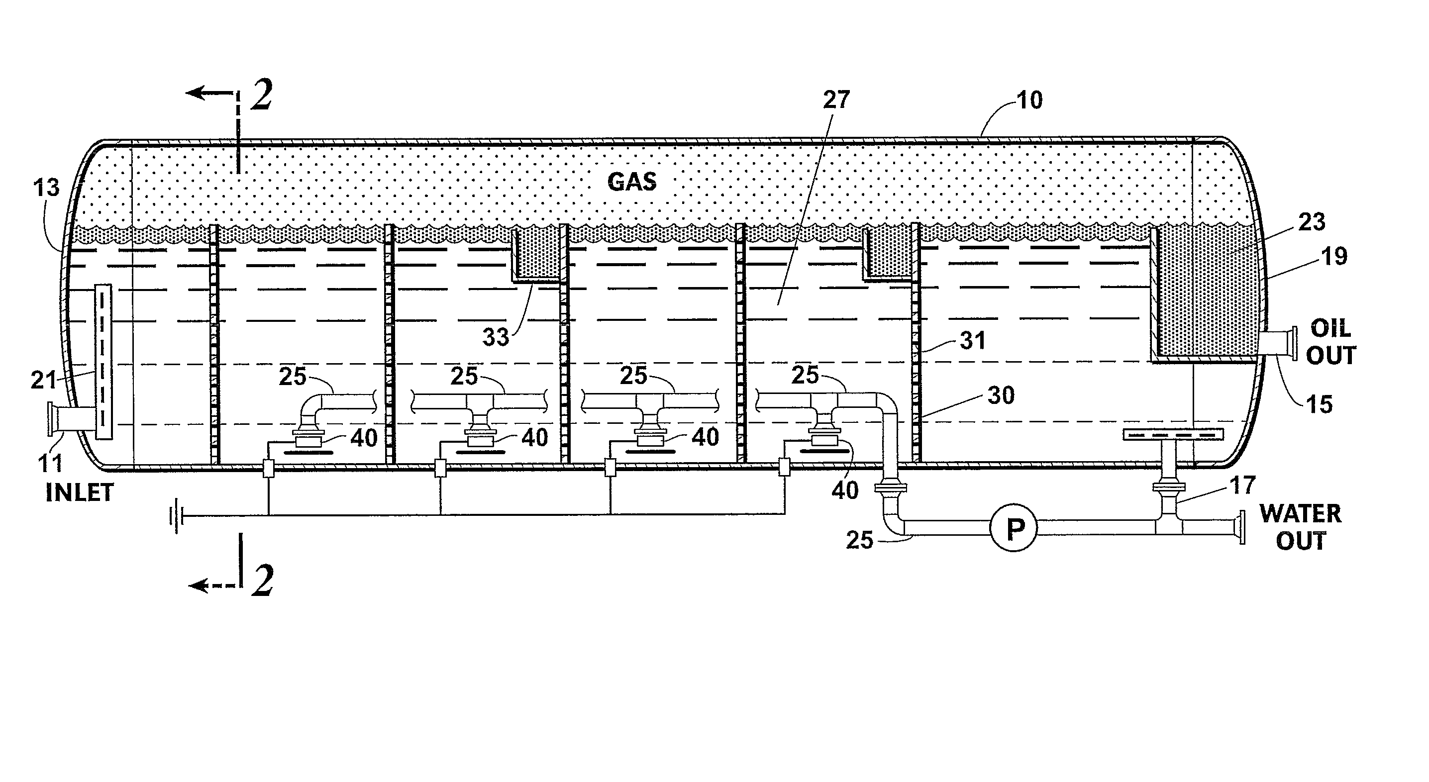 Induced-Gas Flotation Cell with Horizontal Flow