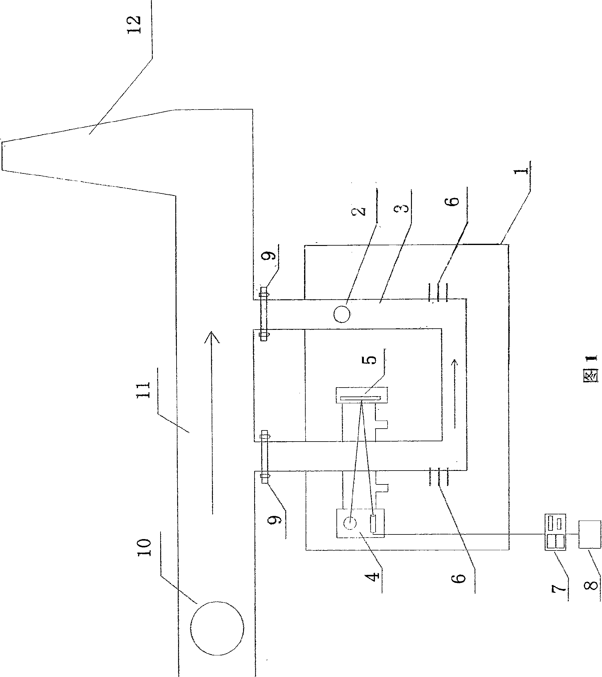 Flue gas powder dust and characteristic gas simultaneous on-line monitoring method and apparatus