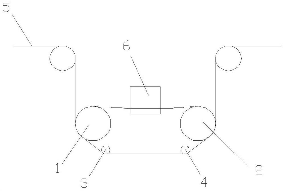 Discharging four-roller mechanism for diamond wire multi-wire cutting machine