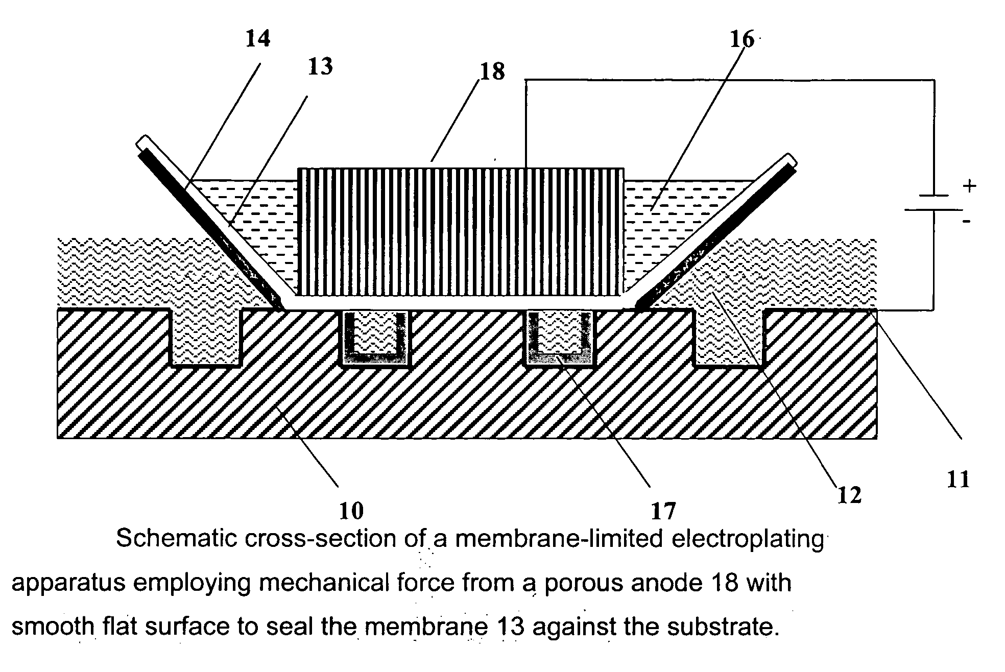 Membrane-limited selective electroplating of a conductive surface