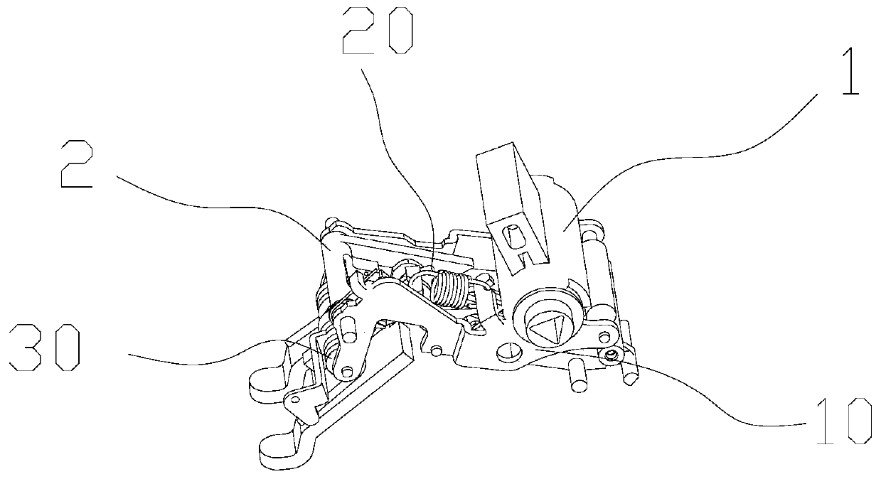 A moving contact quick-closing mechanism and a circuit breaker equipped with the moving contact quick-closing mechanism